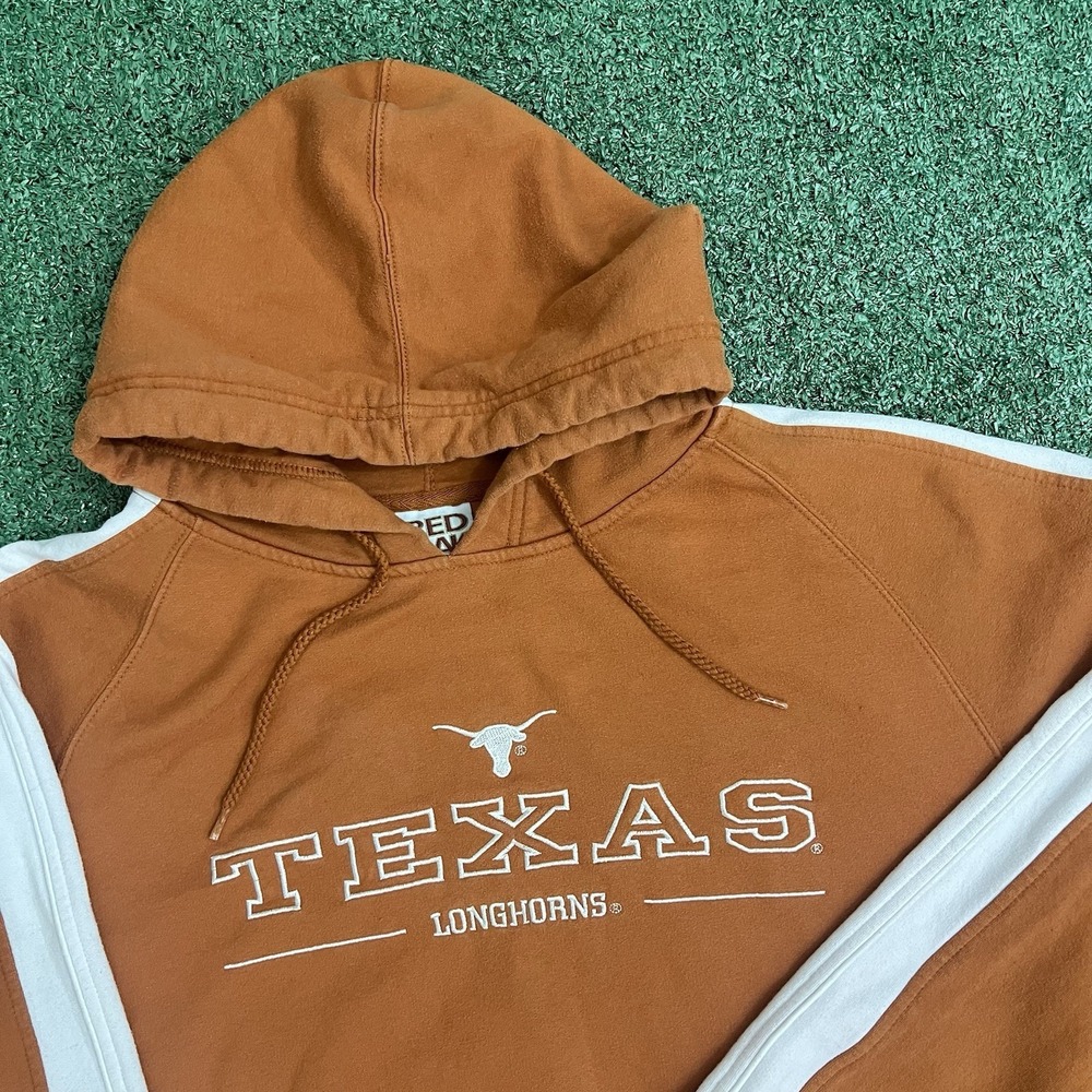 Vintage Distressed Texas Longhorns Embroidered Hoodie Mens XL NCAA Football Y2K